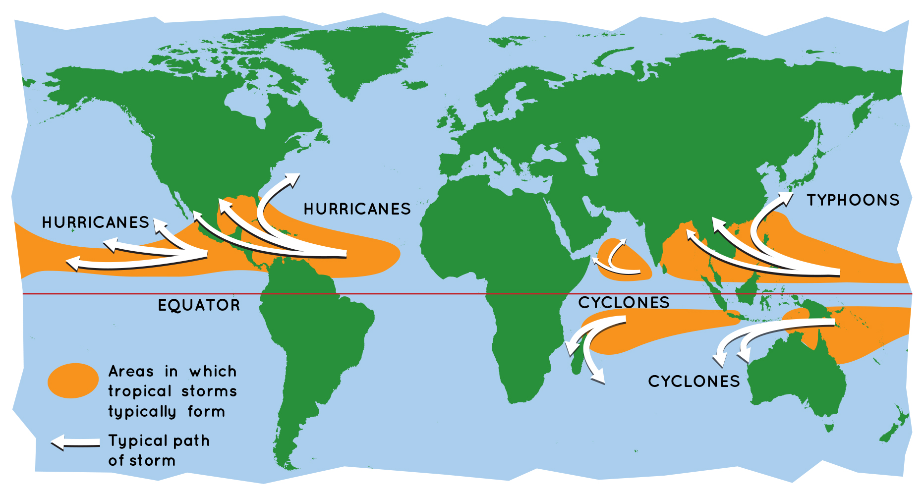 map of tropical cyclones